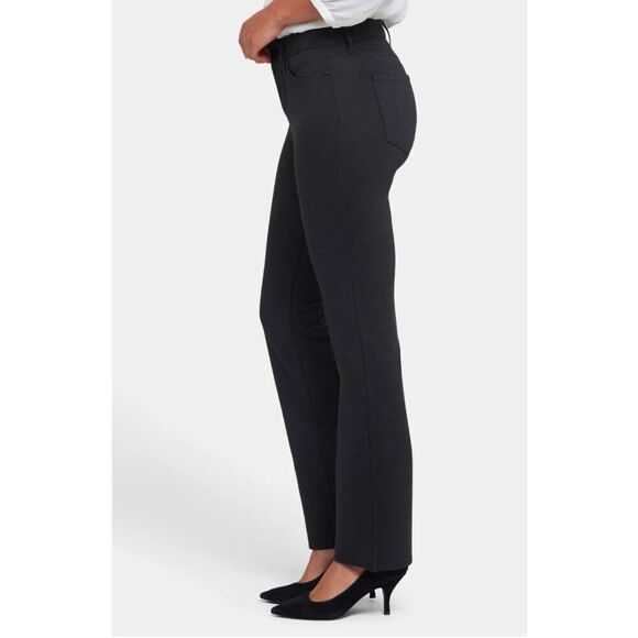 NYDJ Marilyn Straight Sculpt Her Gray Stretch Ponte Knit Cropped Ankle Pants 16 - Picture 3 of 15